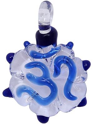 Hand-Painted Om Glass Pendant