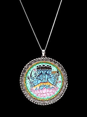 Hand-Painted Panchamukha Sadashiva Pendant