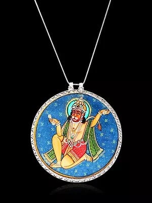 Round Shape Lord Hanuman Pendant