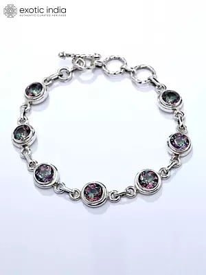 Round Shape Mystic Topaz Bracelet