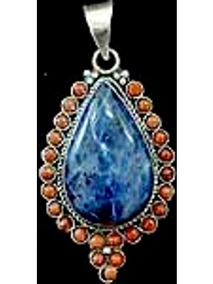 Lapis Coral Pendant