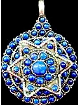 Lapis Lazuli Flower Box Pendant