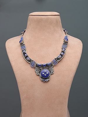 Tibetan Tribal Imitation Lapis Lazuli Necklace