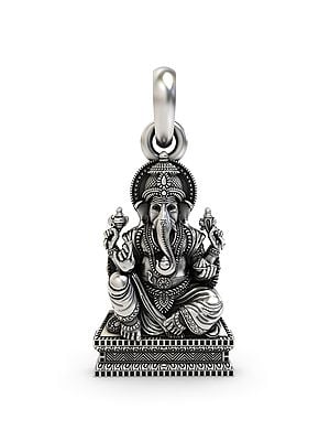 Seated Chaturbhuja Lord Ganesha Pendant