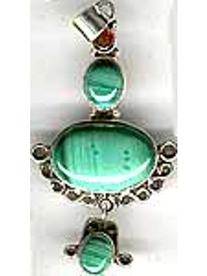 Malachite Garnet Pendant