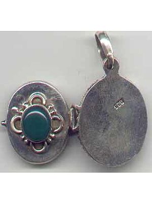 Malachite Poison Box endant