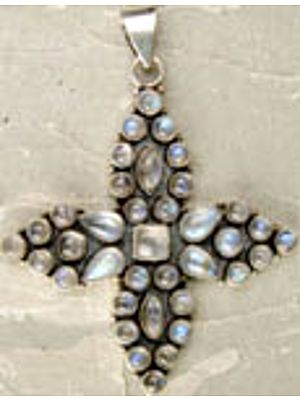 Moonstone Cross pendant
