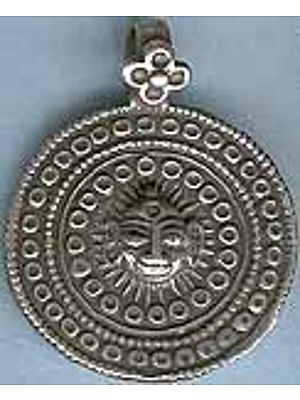 Old Sun Pendant with Urdu Calligraphy