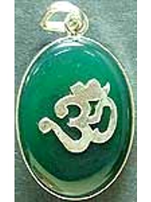 Om Jadeite Pendant