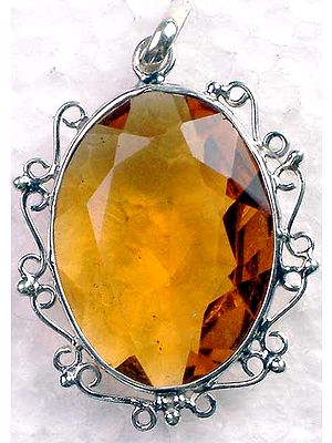 Oval Cut Glass Pendant