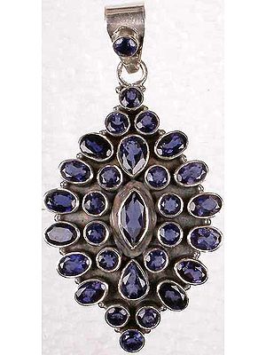 Pendant of Faceted Iolite