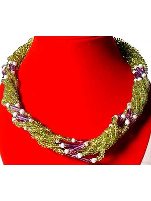 Peridot Bunch Necklace