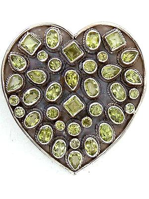 Peridot Heart Pendant