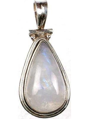 Rainbow Moonstone Drop Pendant