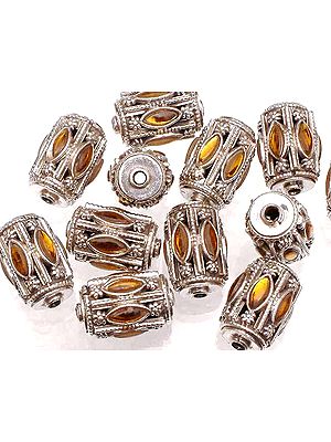 Sterling Cut Glass Beads