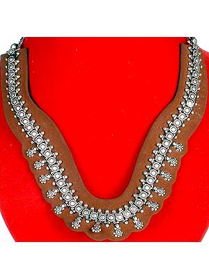 Sterling Necklace on Velvet Strap