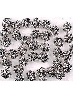Sterling Pumpkins (Price Per Pair) | Sterling Silver and Bali Beads
