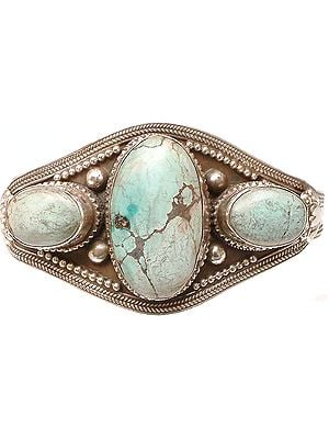 Triple Stone Turquoise Bracelet