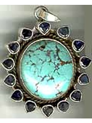 Turquoise Amethyst Pendant
