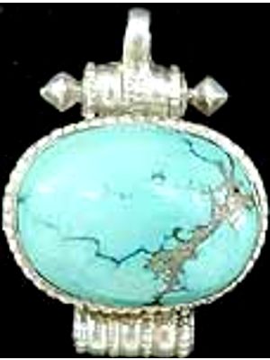 Turquoise Box Pendant