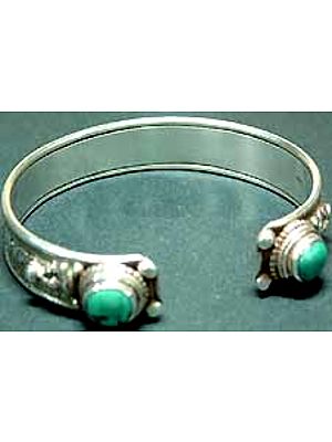 Turquoise Bracelet with Filigree Work