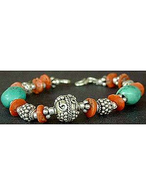 Turquoise Coral Bracelet