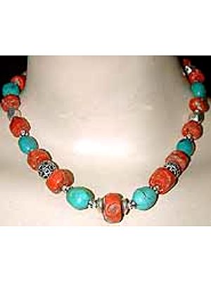 Turquoise Coral Necklace