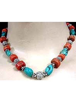 Turquoise Coral Necklace