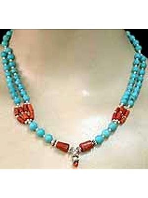 Turquoise Coral Necklace