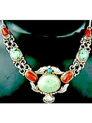 Turquoise Coral Necklace