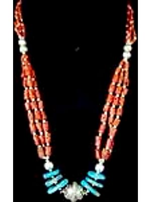 Turquoise Coral Necklace