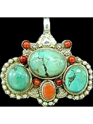 Turquoise Coral Pendant