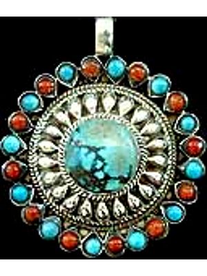 Turquoise Coral Pendant