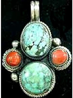 Turquoise Coral Pendant