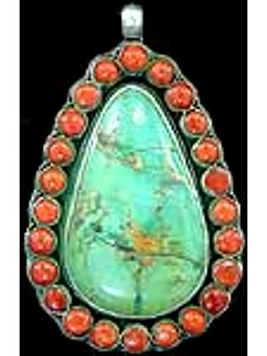 Turquoise Coral Pendant