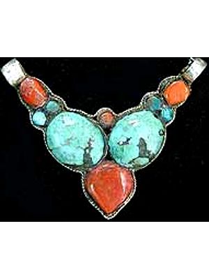 Turquoise Coral Pendant