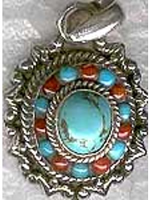 Turquoise Coral Pendant