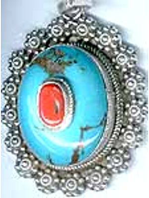 Turquoise Coral Pendant