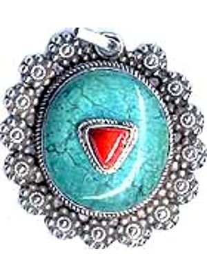 Turquoise Coral Pendant