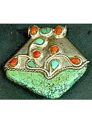 Turquoise Coral Pendant