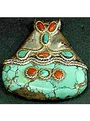 Turquoise Coral Pendant