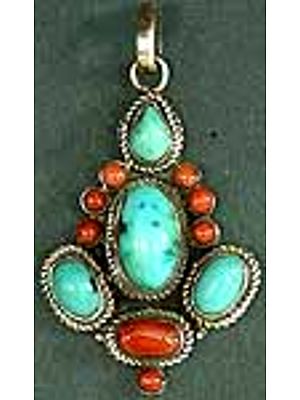 Turquoise Coral Pendant