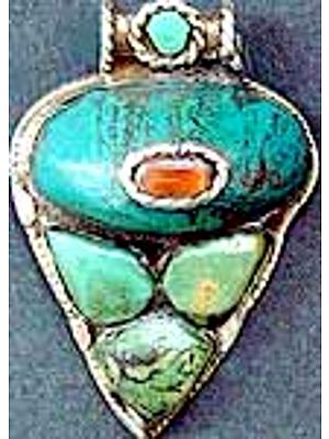 Turquoise Coral Pendant