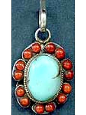 Turquoise Coral Pendant