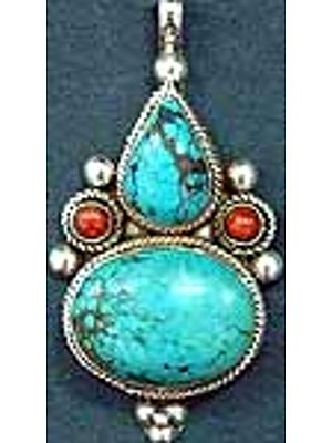 Turquoise Coral Pendant