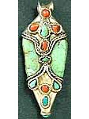 Turquoise Coral Pendant