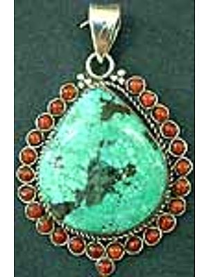 Turquoise Coral Pendant