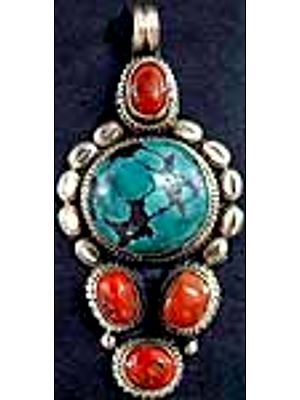 Turquoise Coral Pendant