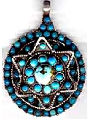 Turquoise Flower Box Pendant