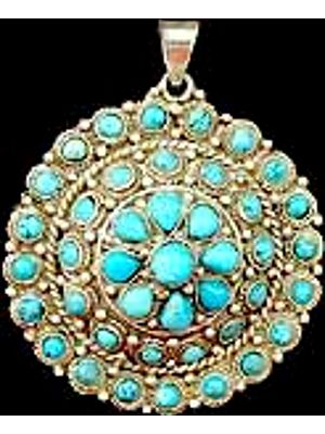 Turquoise Flower Pendant